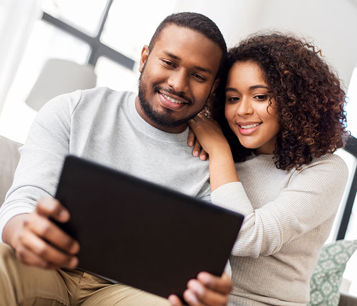 couple at computer